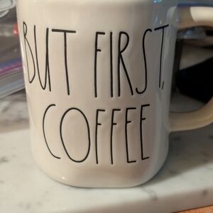 Rae Dunn White 'But First, Coffee' Mug